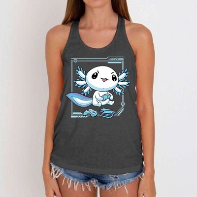 Axolotl Video Games Gamer Women's Knotted Racerback Tank
