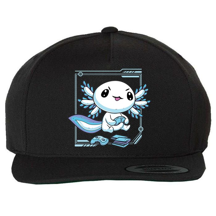 Axolotl Video Games Gamer Wool Snapback Cap