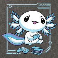 Axolotl Video Games Gamer Cotton Canvas Backpack