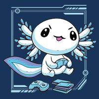 Axolotl Video Games Gamer USA-Made Doggie Bandana