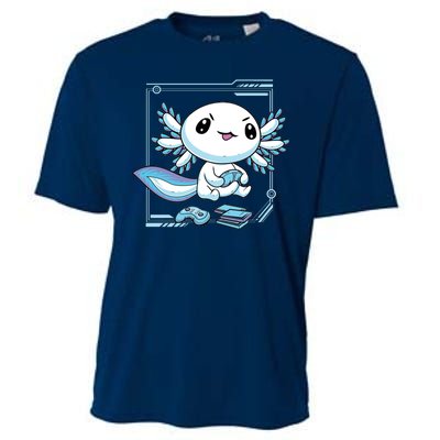 Axolotl Video Games Gamer Cooling Performance Crew T-Shirt