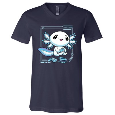 Axolotl Video Games Gamer V-Neck T-Shirt