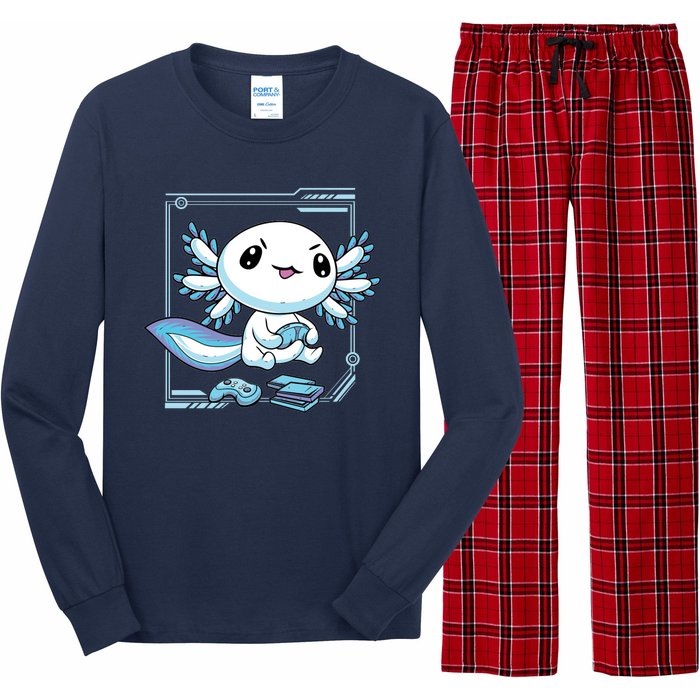 Axolotl Video Games Gamer Long Sleeve Pajama Set