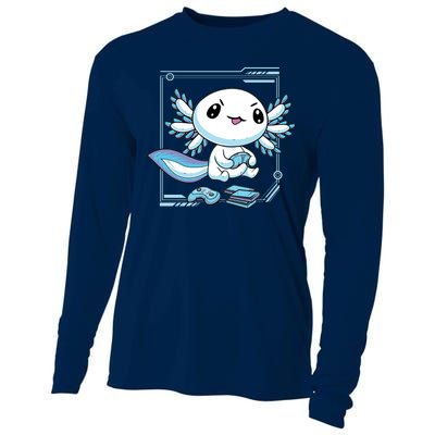 Axolotl Video Games Gamer Cooling Performance Long Sleeve Crew