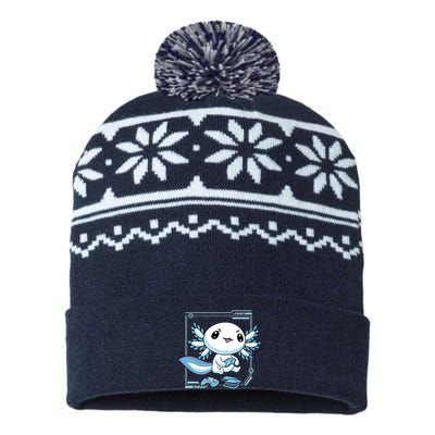 Axolotl Video Games Gamer USA-Made Snowflake Beanie