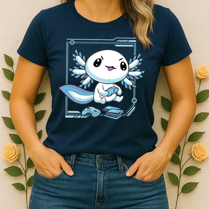 Axolotl Video Games Gamer Womens T-Shirt