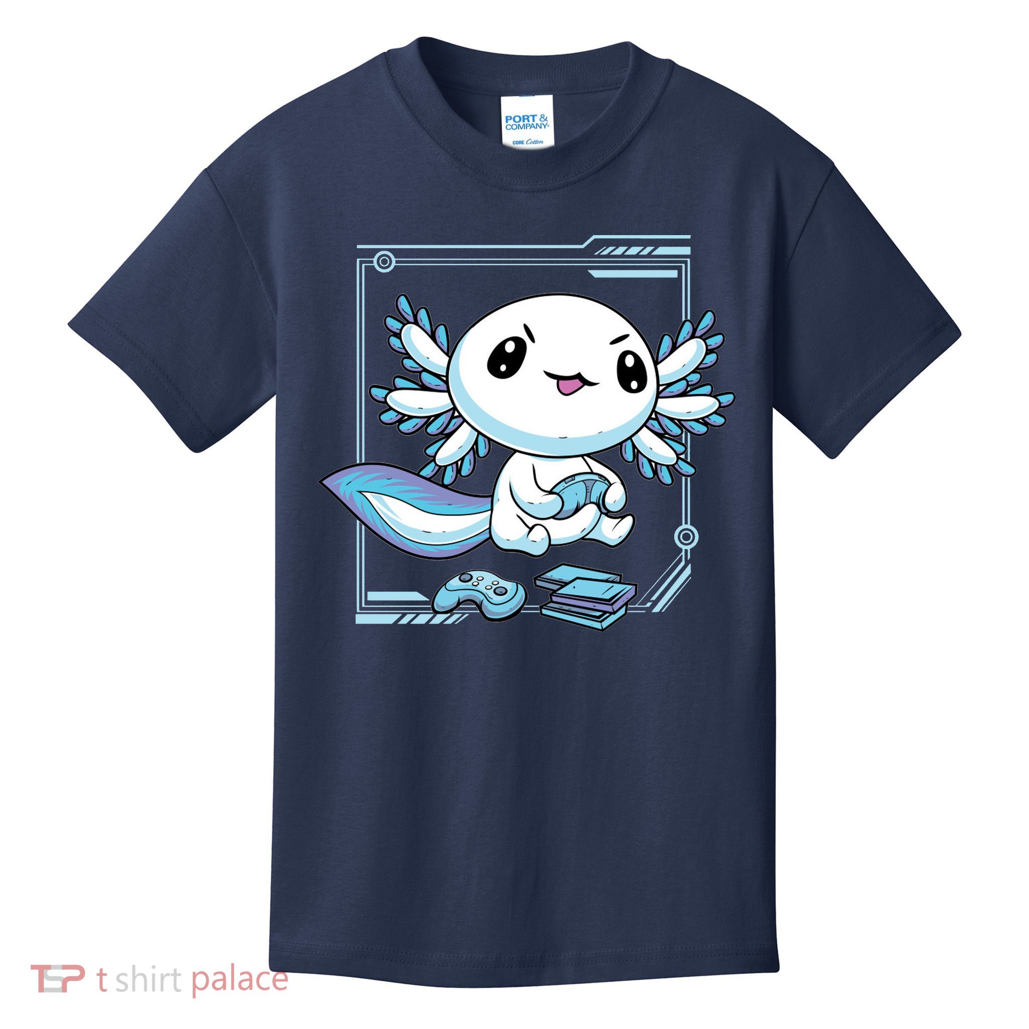 Axolotl Video Games Gamer Kids T-Shirt