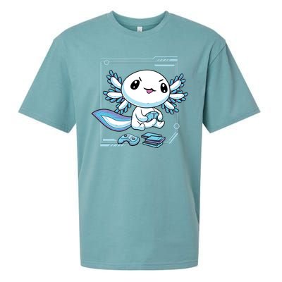 Axolotl Video Games Gamer Sueded Cloud Jersey T-Shirt