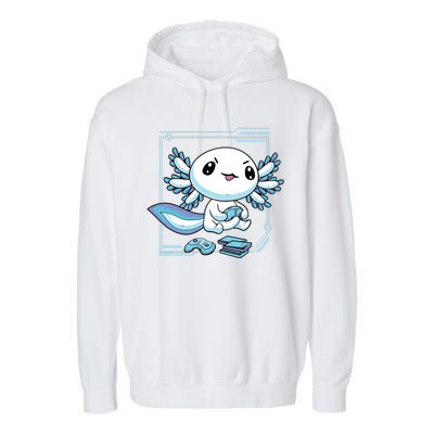 Axolotl Video Games Gamer Garment-Dyed Fleece Hoodie