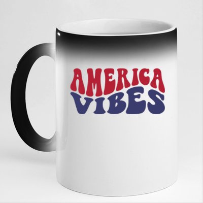 America Vibes Gift 11oz Black Color Changing Mug