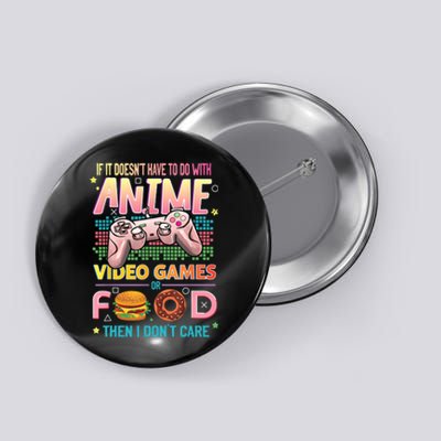 Anime Video Games Food Anime Lovers Gifts Idea Button