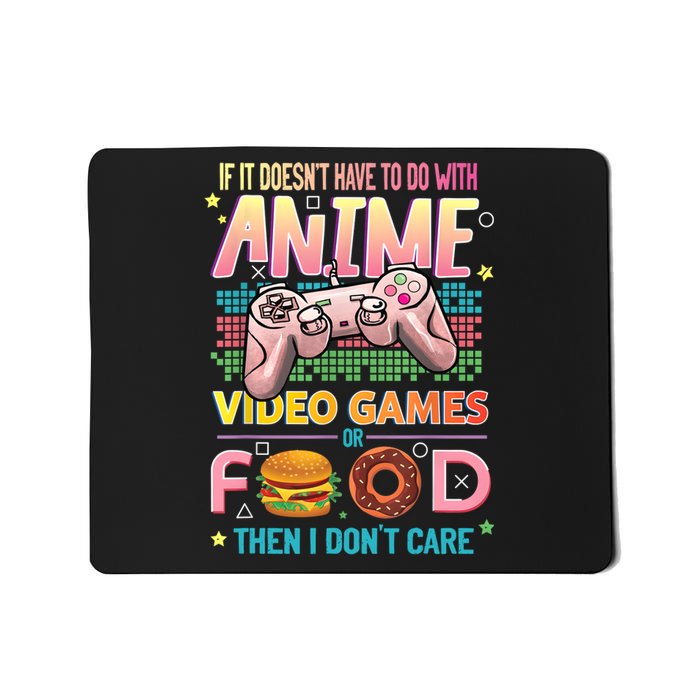 Anime Video Games Food Anime Lovers Gifts Idea Mousepad