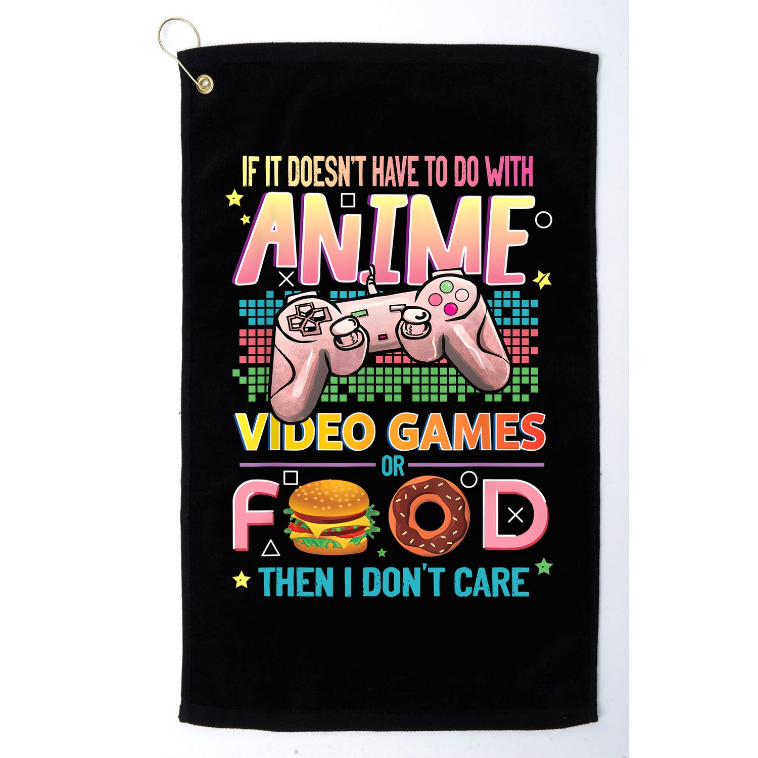 Anime Video Games Food Anime Lovers Gifts Idea Golf Towel