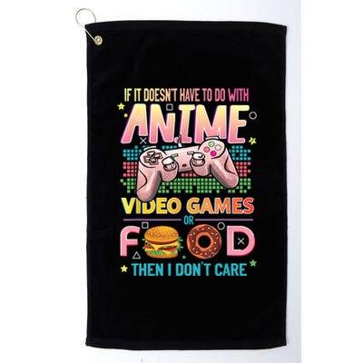 Anime Video Games Food Anime Lovers Gifts Idea Platinum Collection Golf Towel