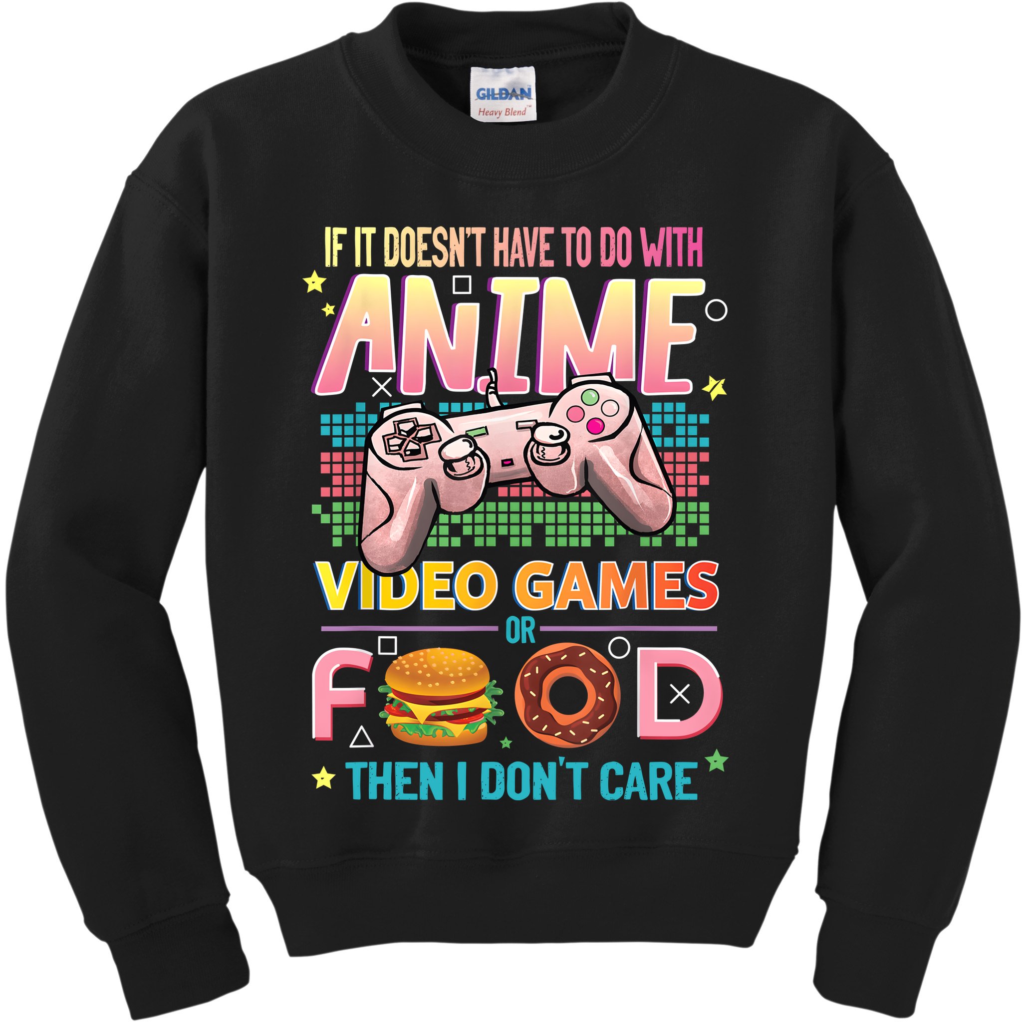 Anime Video Games Food Anime Lovers Gifts Idea Kids Sweatshirt