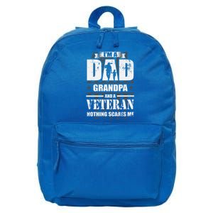 Army Veteran Gift I'm A Dad Grandpa And A Veteran Meaningful Gift 16 in Basic Backpack