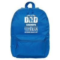 Army Veteran Gift I'm A Dad Grandpa And A Veteran Meaningful Gift 16 in Basic Backpack