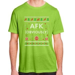 Afk Video Games Funny Gamer Design Ugly Christmas Cool Gift Adult ChromaSoft Performance T-Shirt