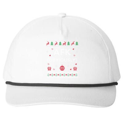 Afk Video Games Funny Gamer Design Ugly Christmas Cool Gift Snapback Five-Panel Rope Hat