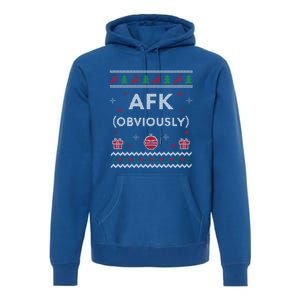 Afk Video Games Funny Gamer Design Ugly Christmas Cool Gift Premium Hoodie