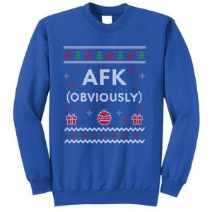 Afk Video Games Funny Gamer Design Ugly Christmas Cool Gift Tall Sweatshirt