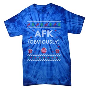 Afk Video Games Funny Gamer Design Ugly Christmas Cool Gift Tie-Dye T-Shirt