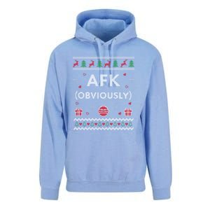 Afk Video Games Funny Gamer Design Ugly Christmas Cool Gift Unisex Surf Hoodie