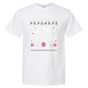 Afk Video Games Funny Gamer Design Ugly Christmas Cool Gift Garment-Dyed Heavyweight T-Shirt