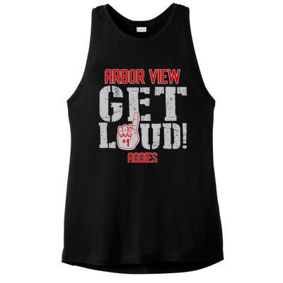 Arbor View High School Get Loud Aggies Ladies PosiCharge Tri-Blend Wicking Tank