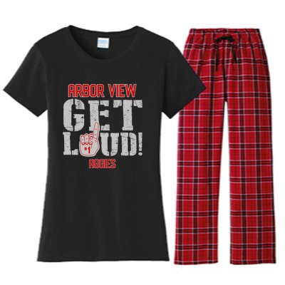 Arbor View High School Get Loud Aggies Women's Flannel Pajama Set