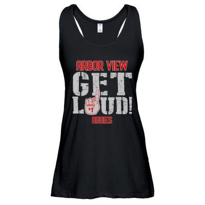 Arbor View High School Get Loud Aggies Ladies Essential Flowy Tank