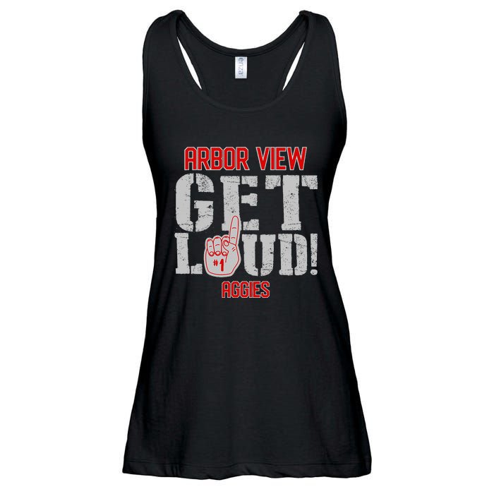 Arbor View High School Get Loud Aggies Ladies Essential Flowy Tank