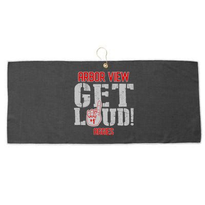 Arbor View High School Get Loud Aggies Large Microfiber Waffle Golf Towel