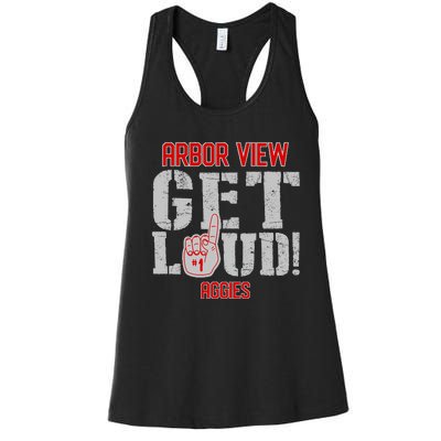 Arbor View High School Get Loud Aggies Women's Racerback Tank