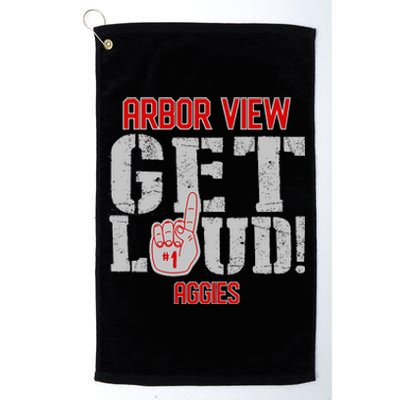 Arbor View High School Get Loud Aggies Platinum Collection Golf Towel