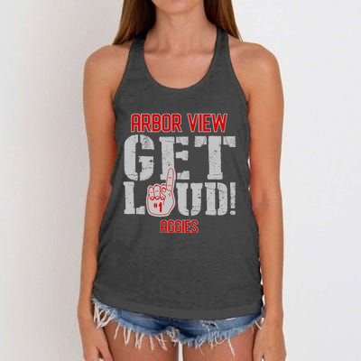 Arbor View High School Get Loud Aggies Women's Knotted Racerback Tank