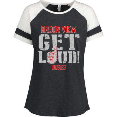 Arbor View High School Get Loud Aggies Enza Ladies Jersey Colorblock Tee