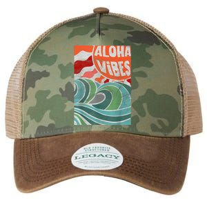 Aloha Vibes Hawaii Sunset Waves Legacy Tie Dye Trucker Hat