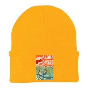 Aloha Vibes Hawaii Sunset Waves Knit Cap Winter Beanie