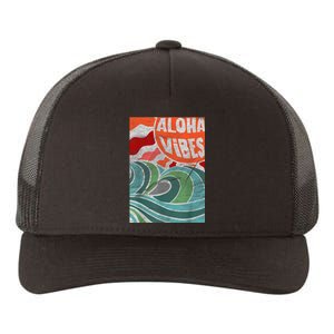 Aloha Vibes Hawaii Sunset Waves Yupoong Adult 5-Panel Trucker Hat