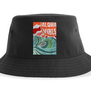 Aloha Vibes Hawaii Sunset Waves Sustainable Bucket Hat