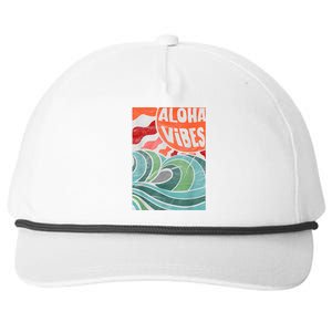 Aloha Vibes Hawaii Sunset Waves Snapback Five-Panel Rope Hat