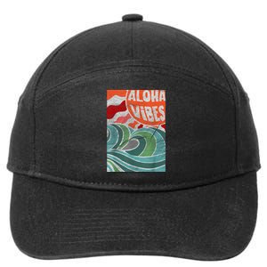 Aloha Vibes Hawaii Sunset Waves 7-Panel Snapback Hat