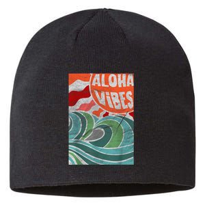 Aloha Vibes Hawaii Sunset Waves Sustainable Beanie