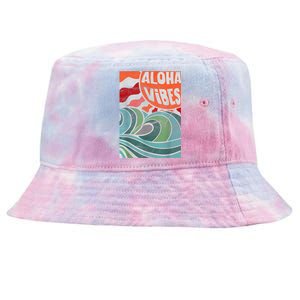 Aloha Vibes Hawaii Sunset Waves Tie-Dyed Bucket Hat