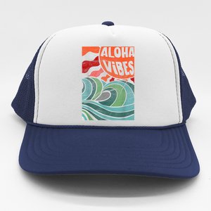 Aloha Vibes Hawaii Sunset Waves Trucker Hat