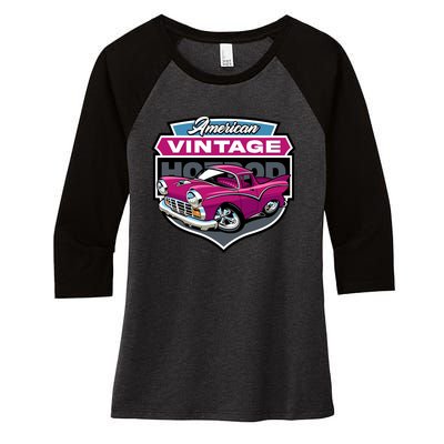 American Vintage Hotrod Women's Tri-Blend 3/4-Sleeve Raglan Shirt