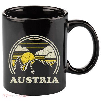 Austria Vintage Hiking Mountains 11oz C Handle Ceramic Mug
