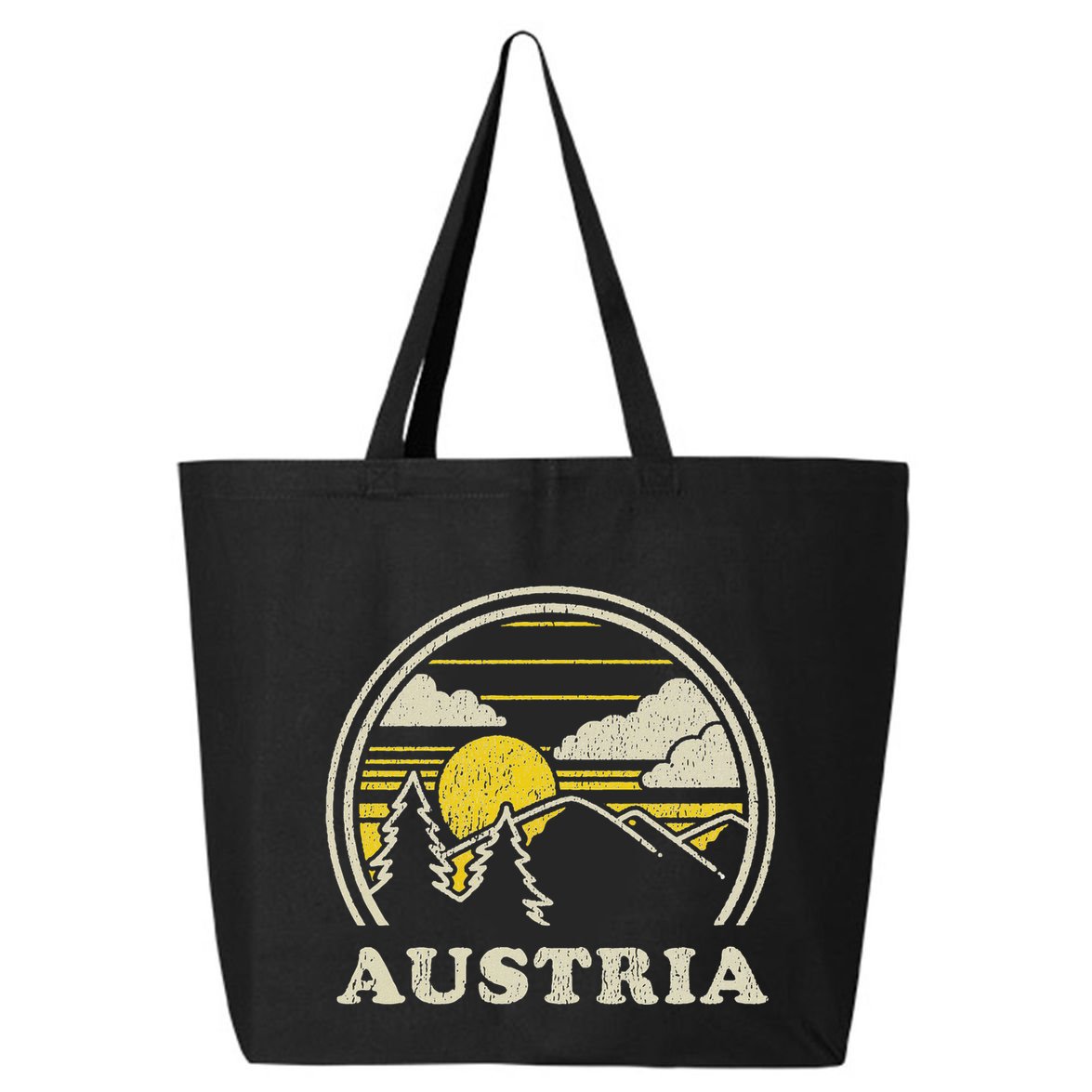Austria Vintage Hiking Mountains 25L Jumbo Tote