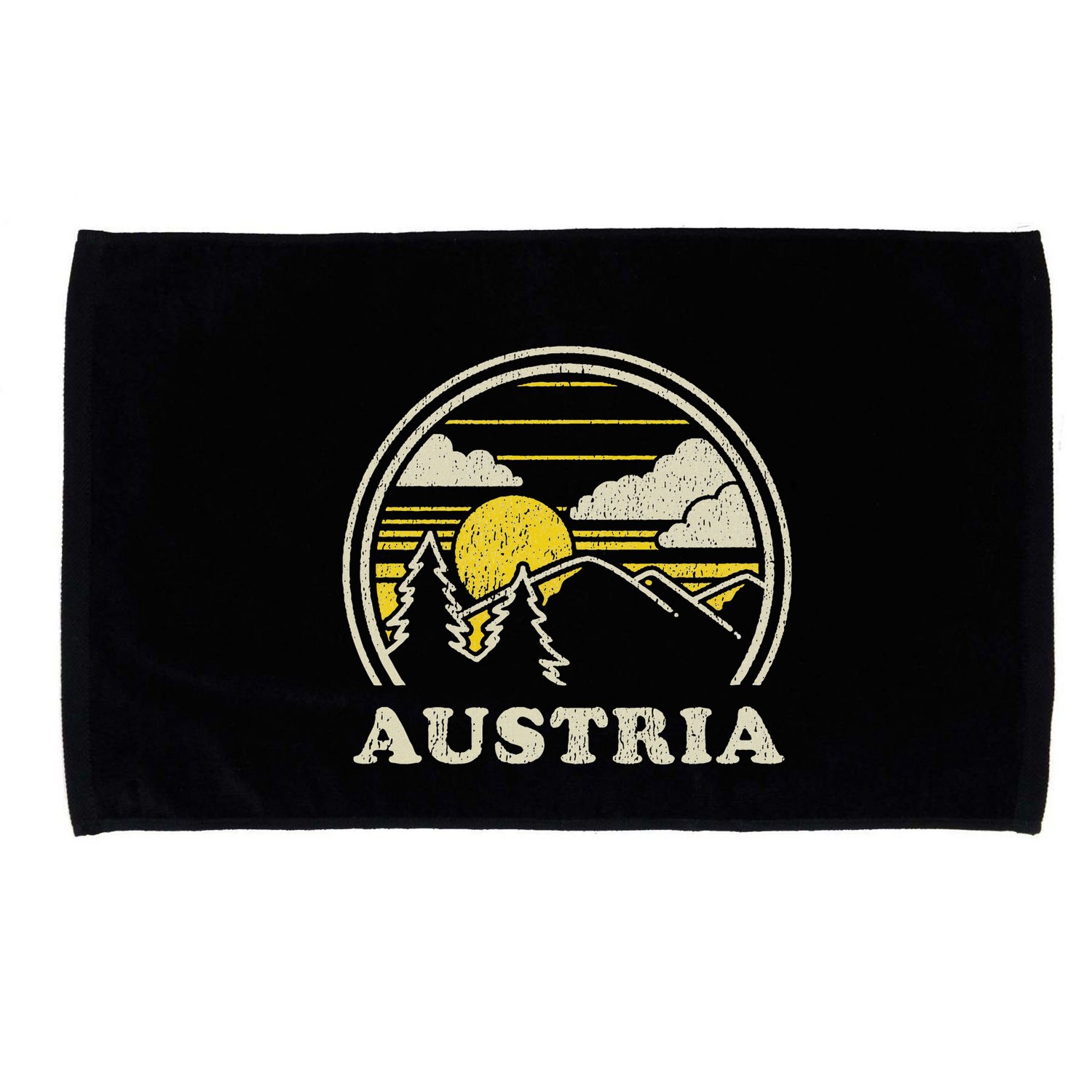 Austria Vintage Hiking Mountains Microfiber Hand Towel